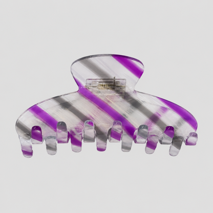 Striped Jelly Claw Clip