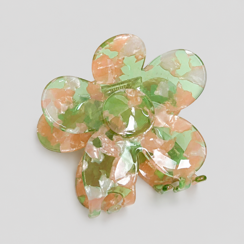Floral Flower Shark Hair Claw Clip