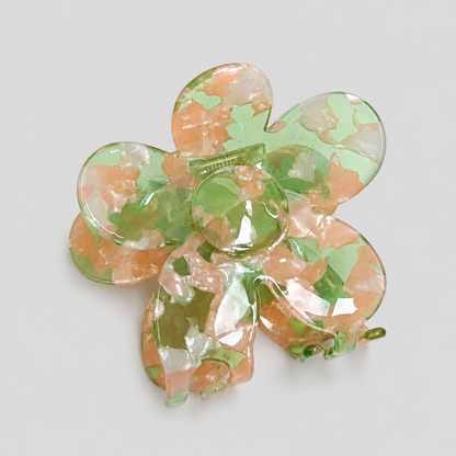 Floral Flower Shark Hair Claw Clip