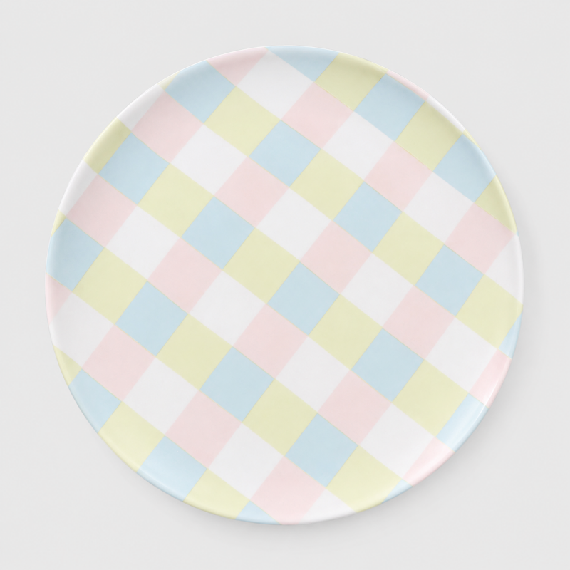 Checkered Snack Plate
