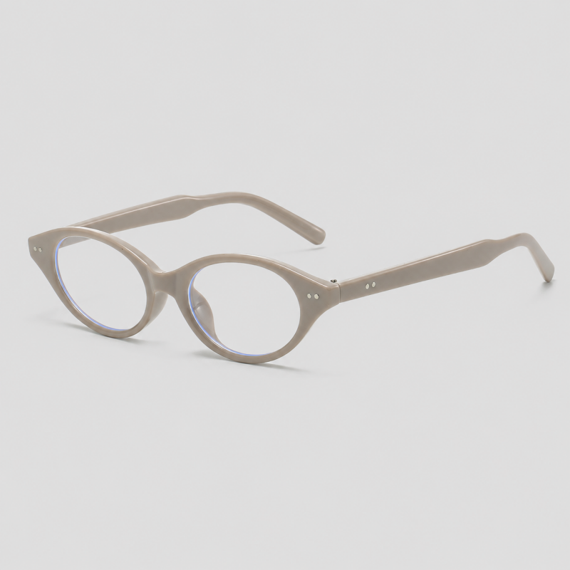 Tiny Oval Two Rivet Decor Retro Y2K Sunglasses