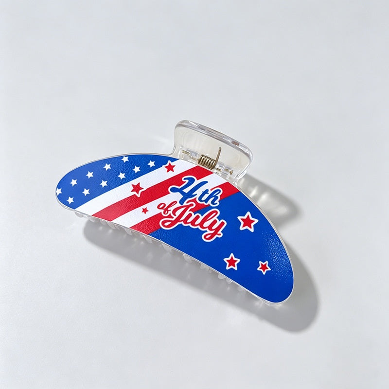 USA Flag Print Hair Clip