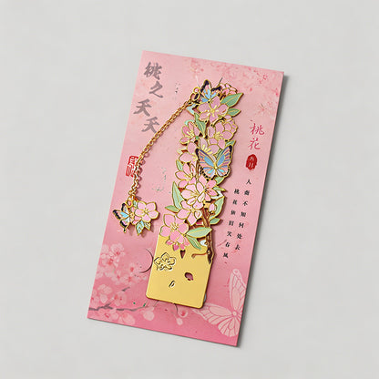 5 Random Retro Oil Painting Floral Metal Paper Clips Sets