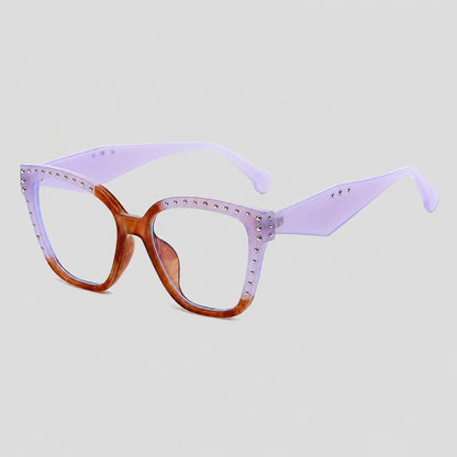 Retro Rivet Square Cat Sunglasses
