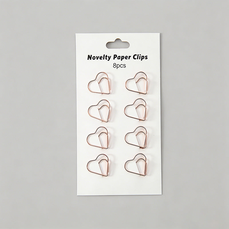 8PCS Creative Shaped Metal Bookmark Paper Clips