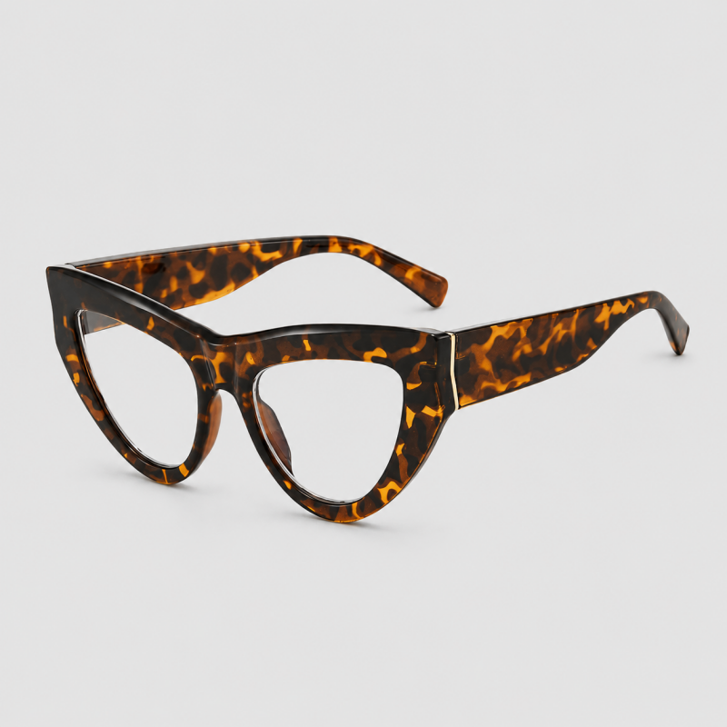 Thick Oversized Cat Eye Gradient Lens Vintage Sunglasses