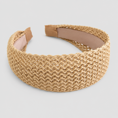 Open Weave Faux Straw Headband