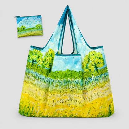 Foldable Printed Reusable Shopping Tote Bag