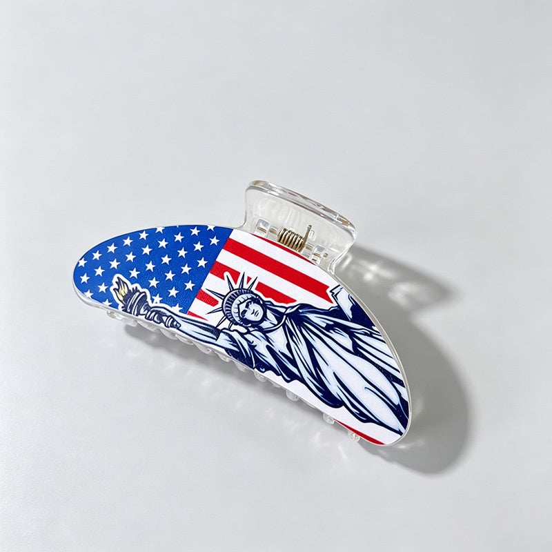 Patriotic Print Hair Clip