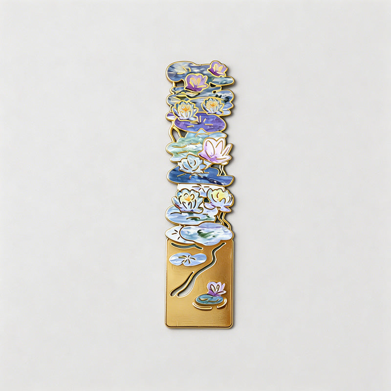 5 Random Retro Oil Painting Floral Metal Paper Clips Sets