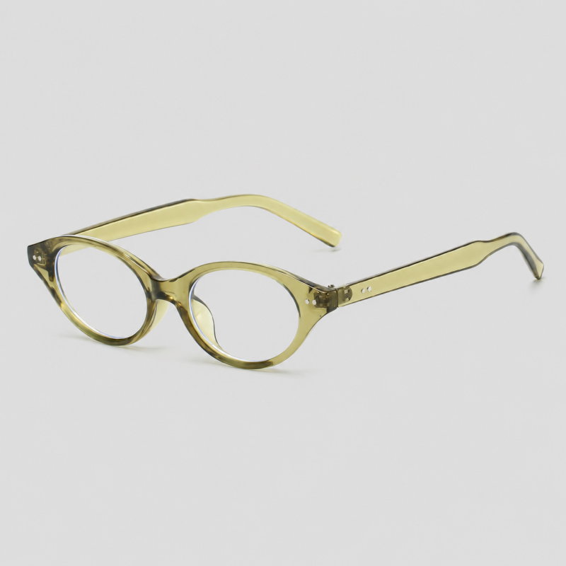 Tiny Oval Two Rivet Decor Retro Y2K Sunglasses