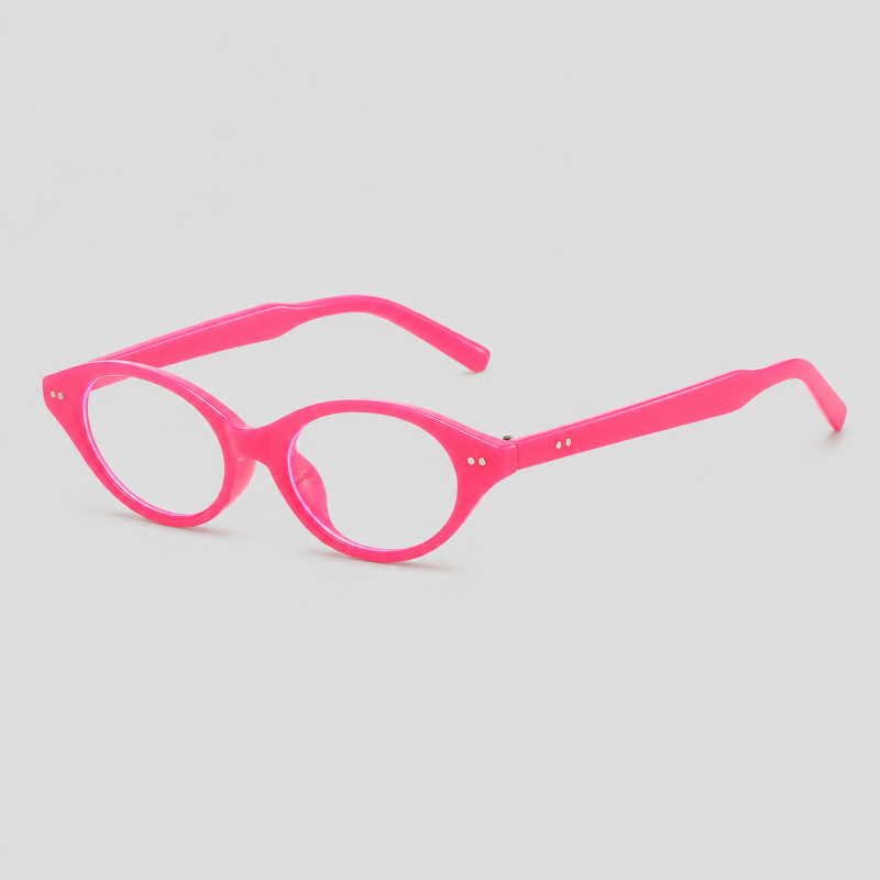 Tiny Oval Two Rivet Decor Retro Y2K Sunglasses