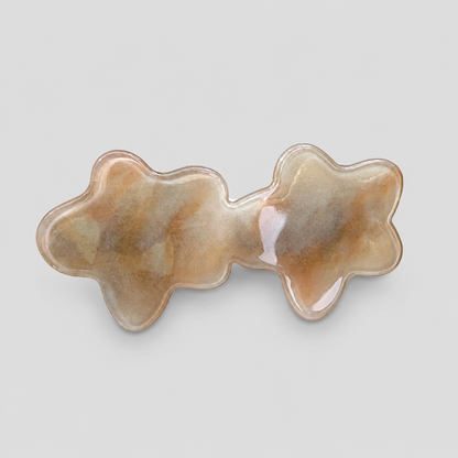 Wavy Irregular Marbled Hair Clip