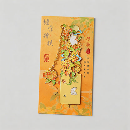 5 Random Retro Oil Painting Floral Metal Paper Clips Sets
