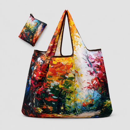 Foldable Printed Reusable Shopping Tote Bag