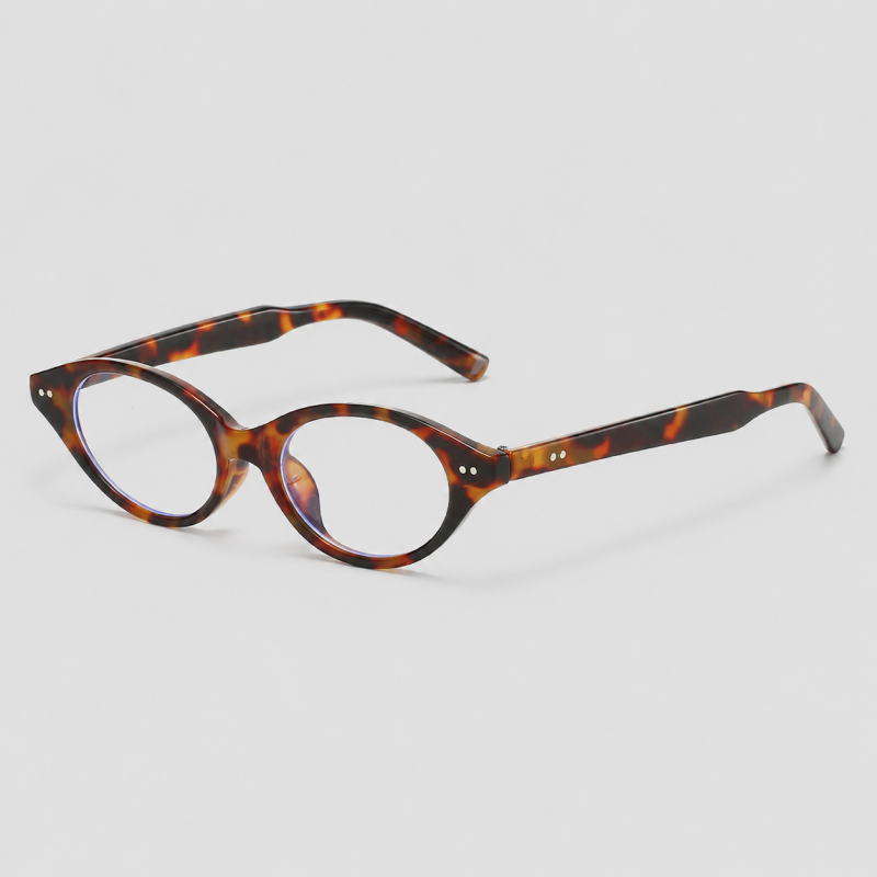 Tiny Oval Two Rivet Decor Retro Y2K Sunglasses
