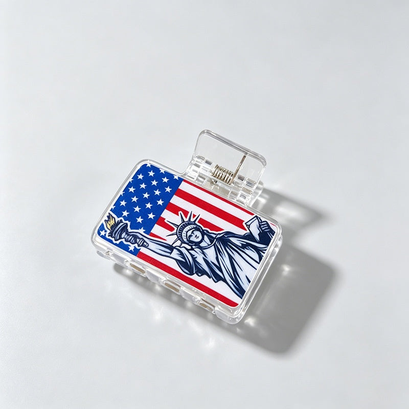 Patriotic Print Hair Clip