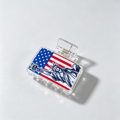 Patriotic Print Hair Clip