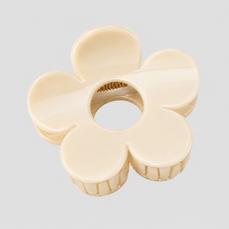 Marbled Flower Claw Clip