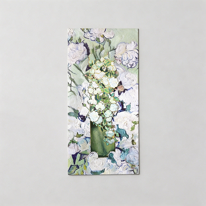 5 Random Retro Oil Painting Floral Metal Paper Clips Sets