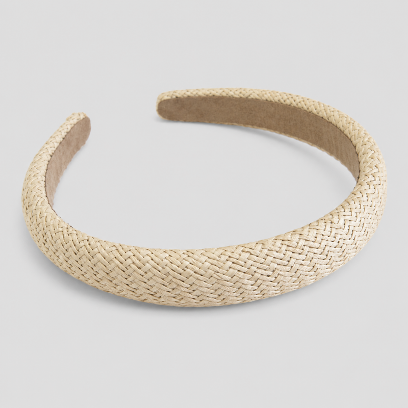 Slim Herringbone Woven Faux Headband