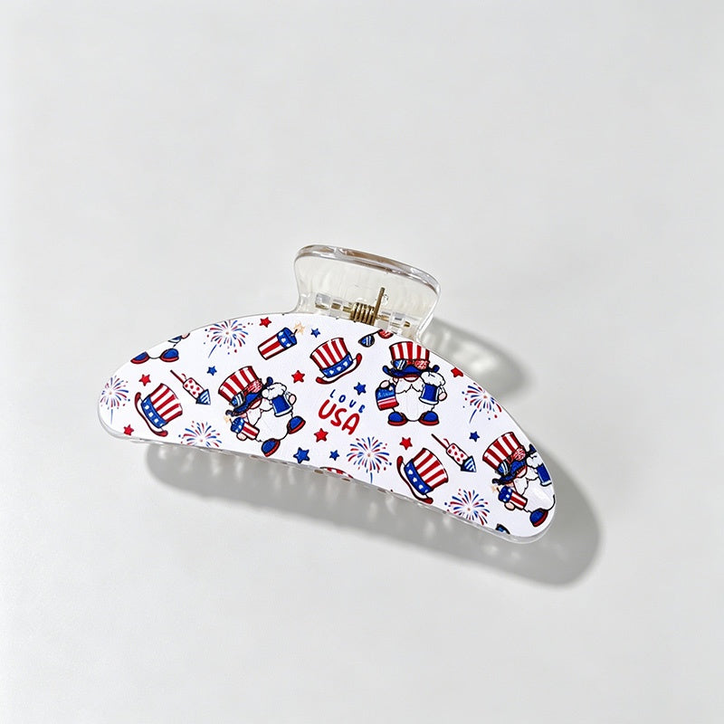 Patriotic Print Hair Clip