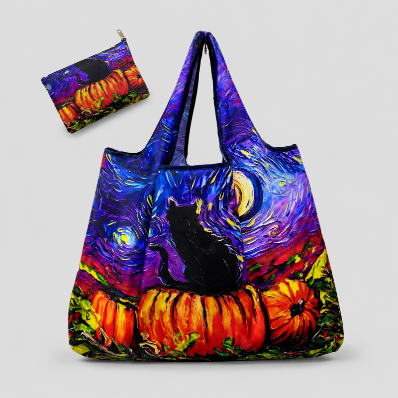 Foldable Printed Reusable Shopping Tote Bag