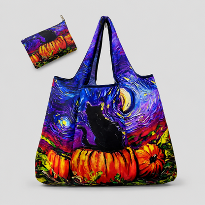 Foldable Printed Reusable Shopping Tote Bag