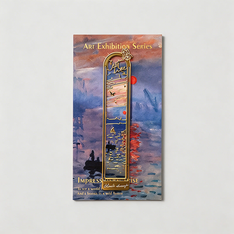 5 Random Retro Oil Painting Floral Metal Paper Clips Sets