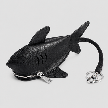 Faux Leather Shark Coin Pouch