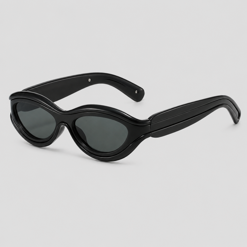 Retro Two-Tone Oval Fashion Sunglasses