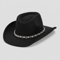 Black Western Cowboy Hat with Rhinestone Band