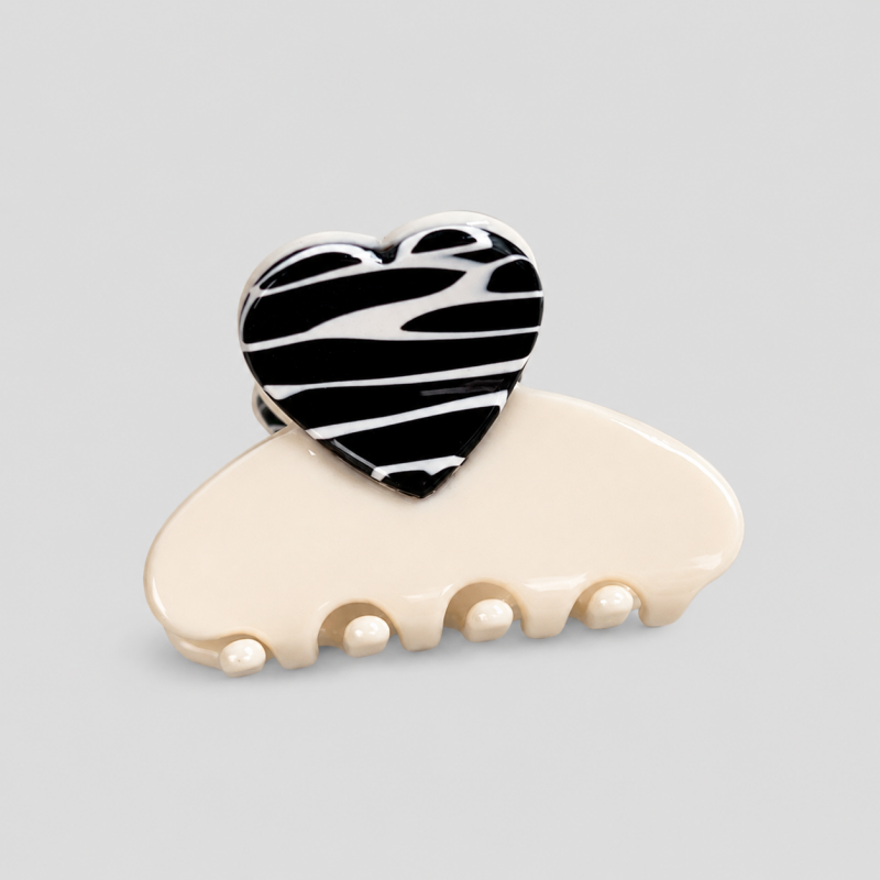 Heart Top Medium Hair Claw Clip