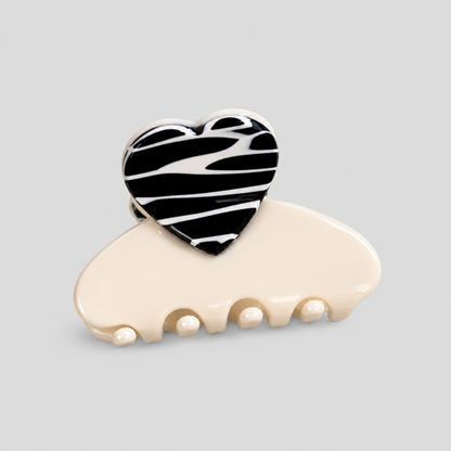 Heart Top Medium Hair Claw Clip