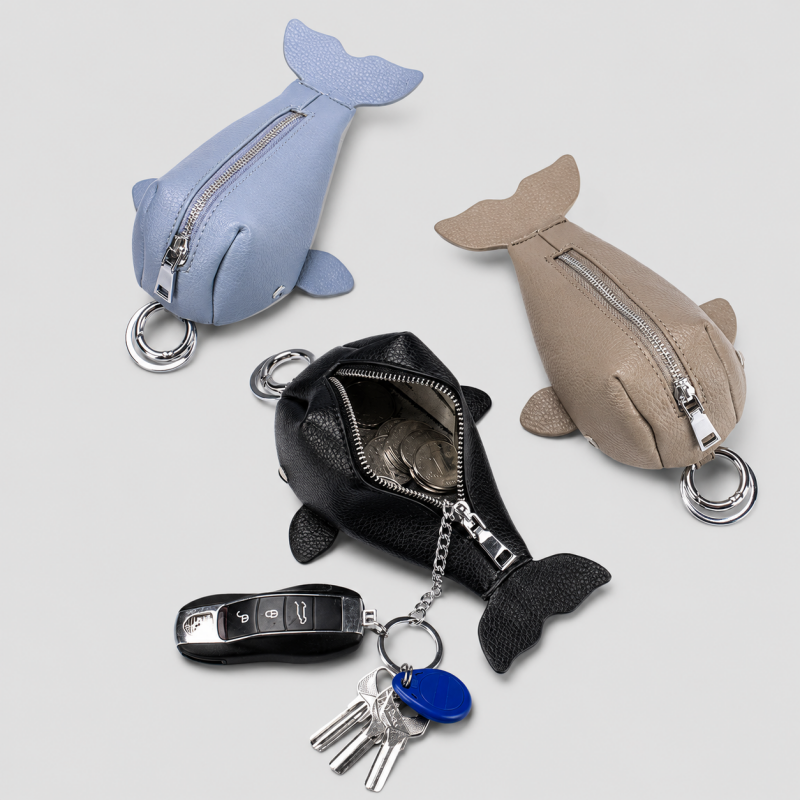 Whale Zipper Coin Pouch