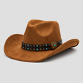 Western Cowboy Hat with Beaded Band and Concho Detail