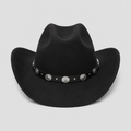 Black Western Cowboy Hat with Concho Stud Band