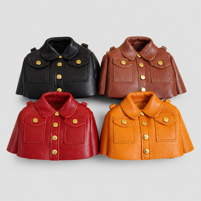 Mini Pleated Shirt Chain Crossbody Bag