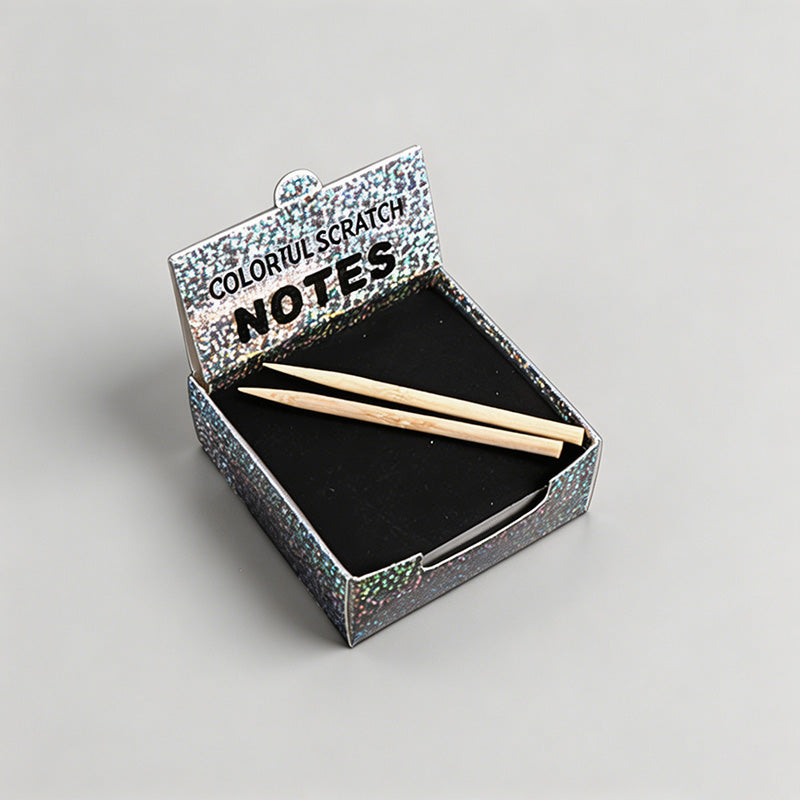 Kids Rainbow Scratch Art Paper Note Set
