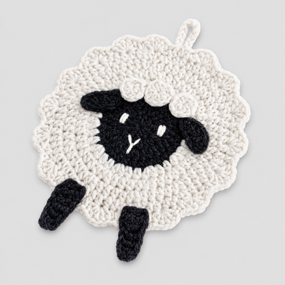 Hand Crocheted Mini Sheep Coaster