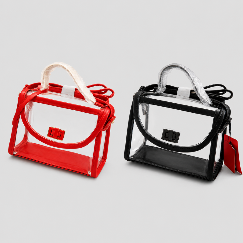 Clear Flap Shoulder Bag