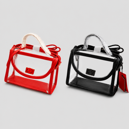 Clear Flap Shoulder Bag