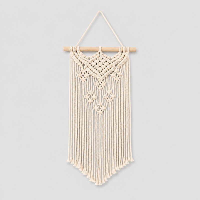 Pure Cotton Boho Star Mini Macrame Wall Hanging