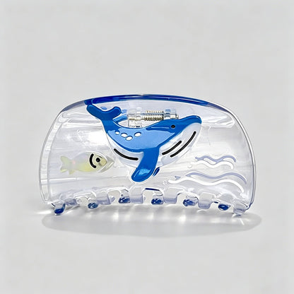 Ocean Series Transparent Shark Hair Claw Clips