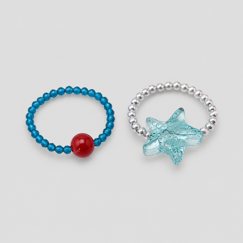 Summer Vacation Mint Green Starfish Beaded