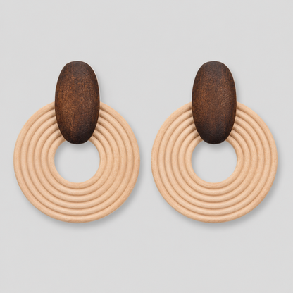 Wood Drop Earrings