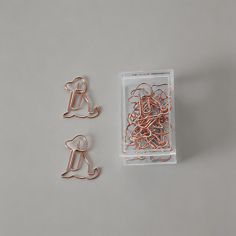 12PCS Creative Boxed Animal Shape Metal Paper Clips