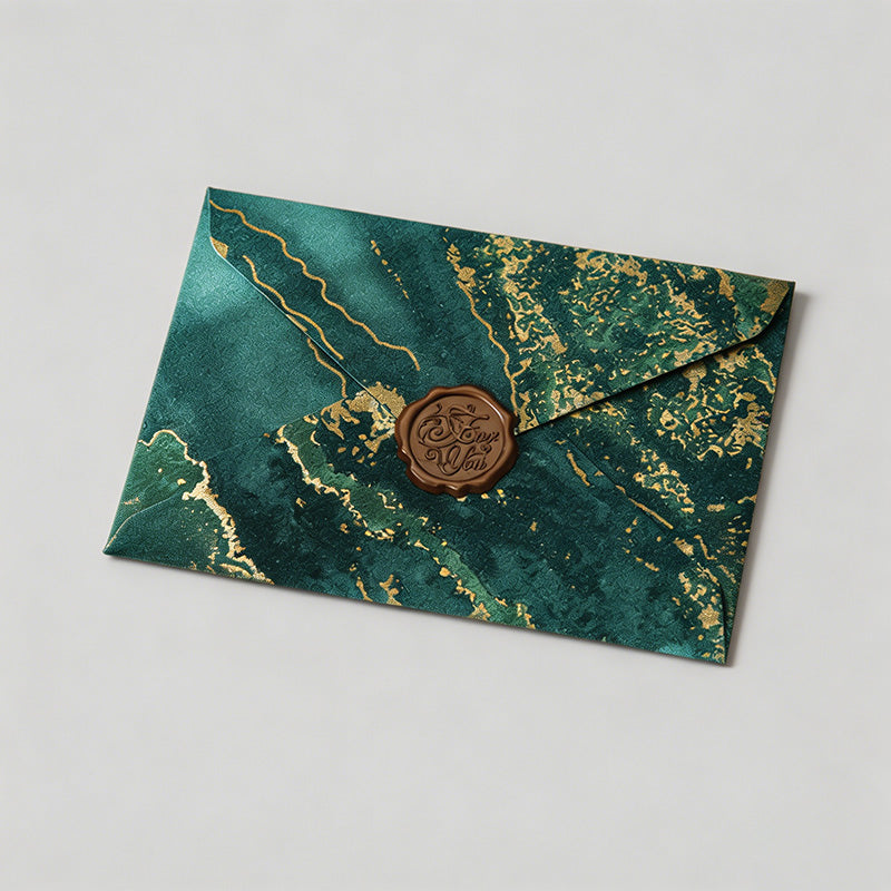 10 Luxury Gilded Embossing Envelope Sets