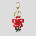 Fresh PU Faux Leather Sunflower Keychain