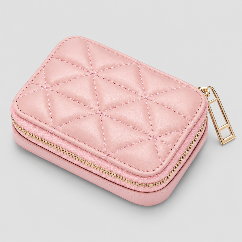 Quilted Jewelry Travel Case